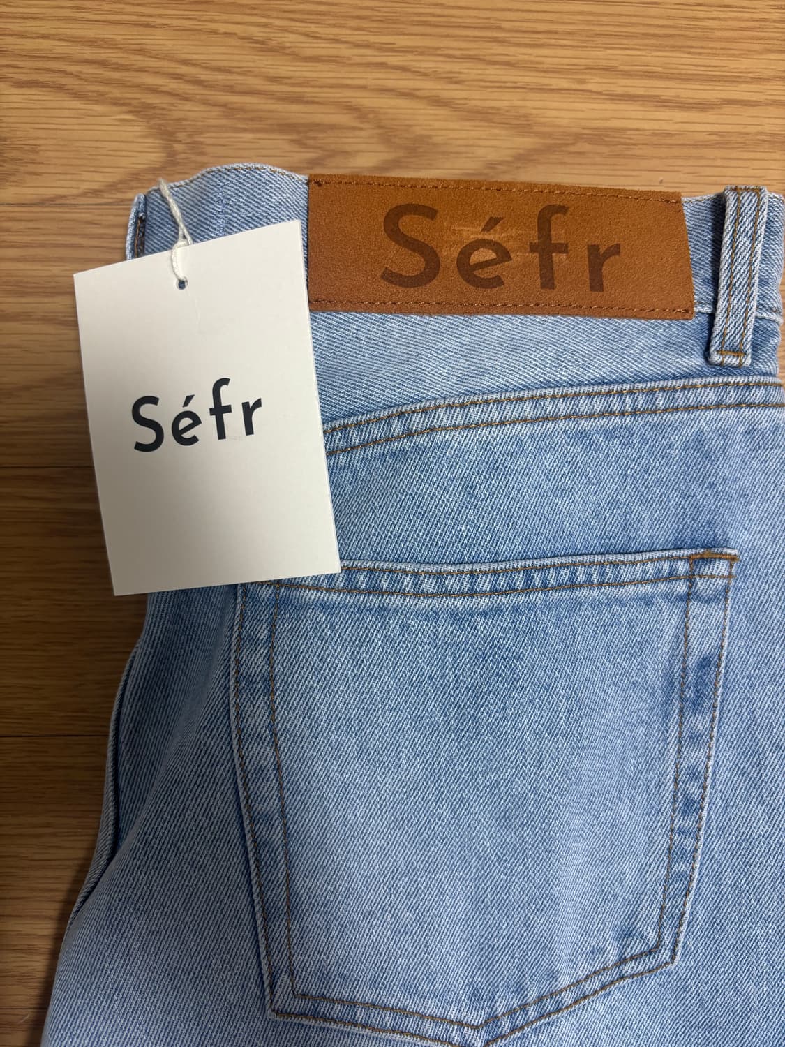 [새상품] Sefr 세퍼 스트레이트 컷 진스 데님 청바지 연청 상품이미지5