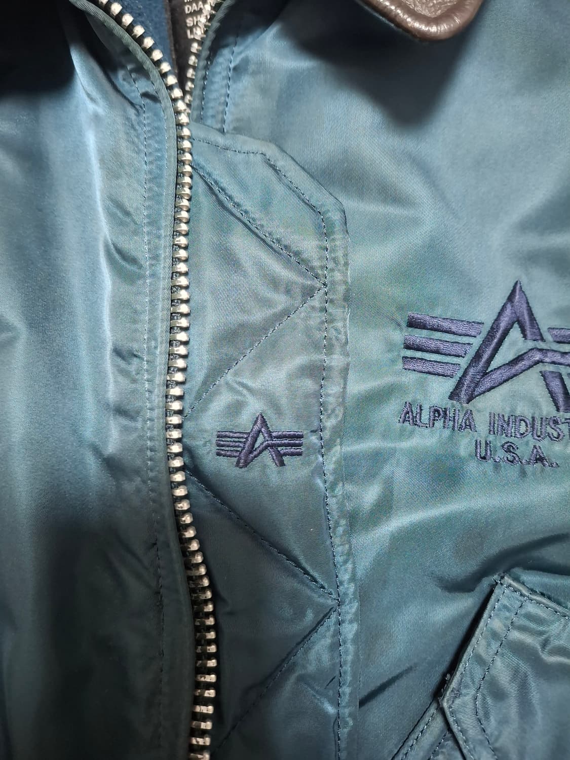 알파인더스트리 cwu-45p 레더카라 자켓 상품이미지6