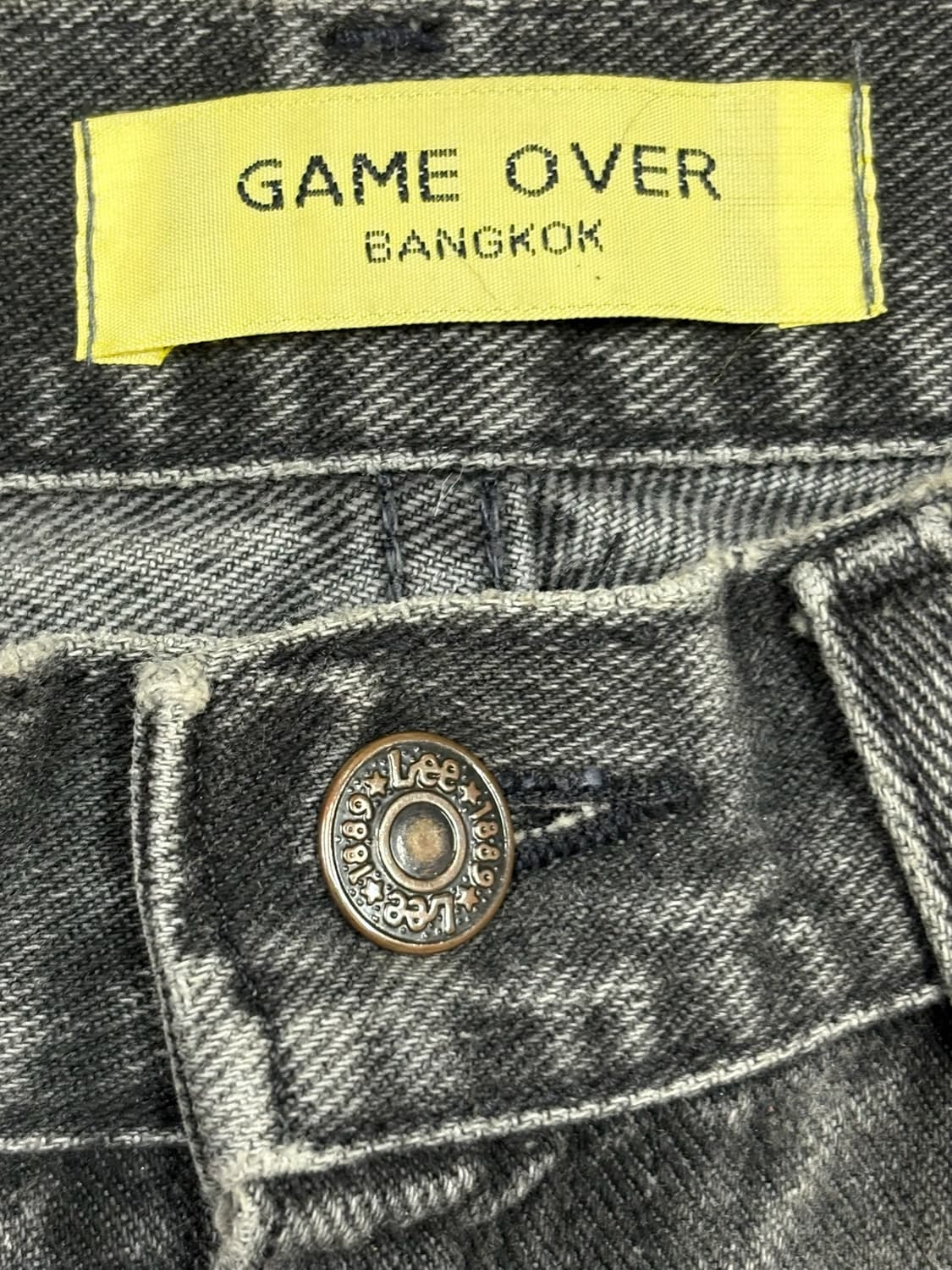 GAME OVER LEE 커스텀 빈티지 페인팅 데님 팬츠 상품이미지5