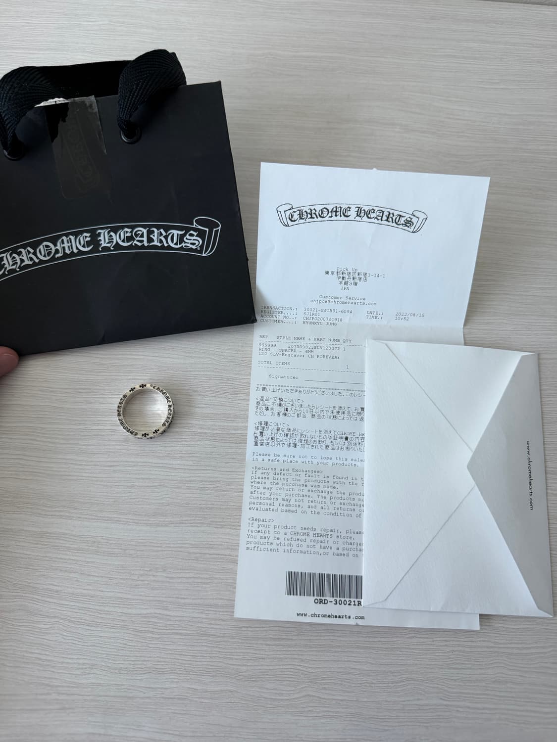 [us12] 크롬하츠 포에버 링 6mm 상품이미지2