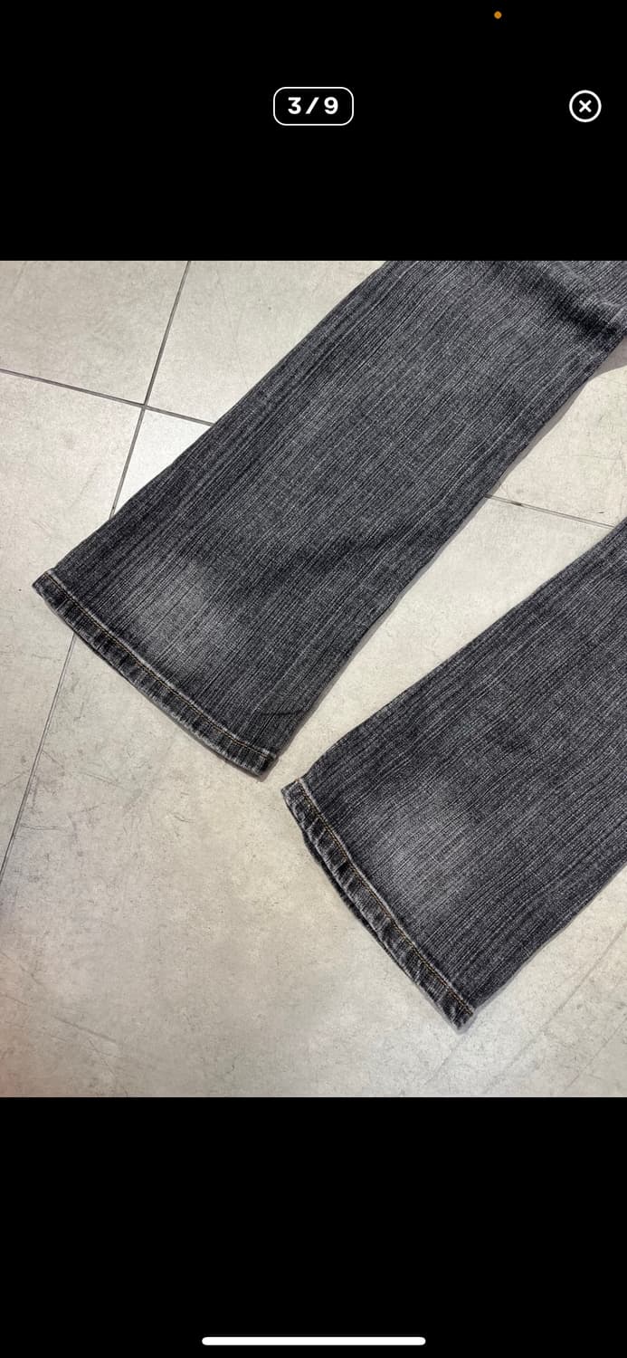 일본 빈티지 흑청 부츠컷 데님 상품이미지5