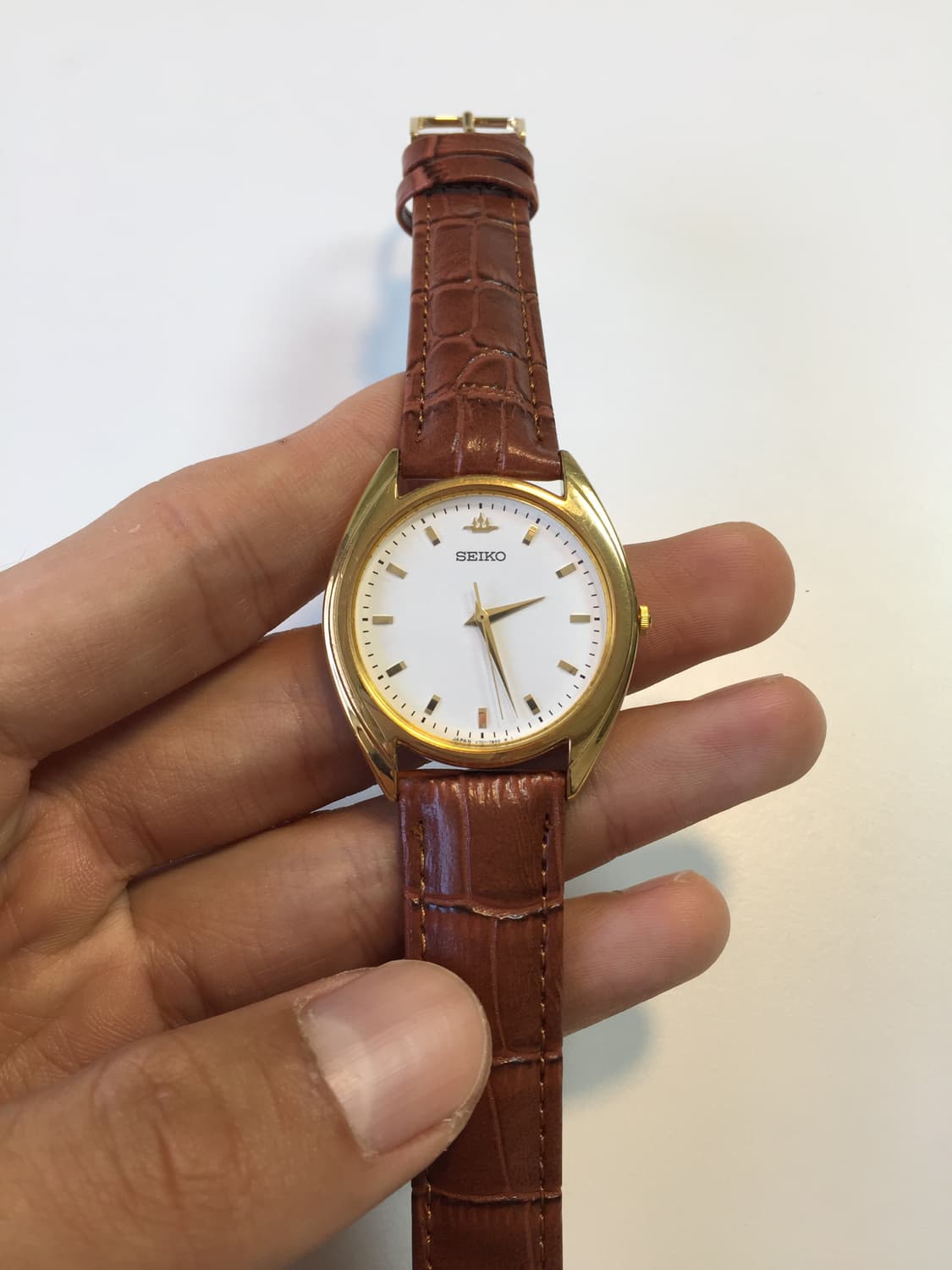 80s seiko gold snow flake dial quartz 상품이미지5