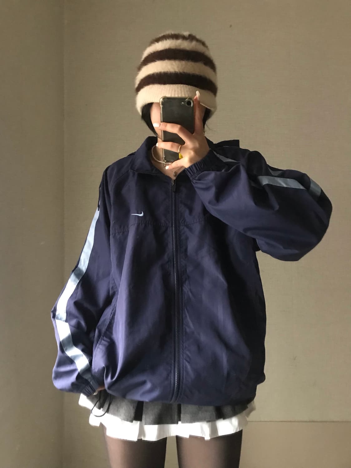 나이키 네이비 연하늘 바람막이 상품이미지3