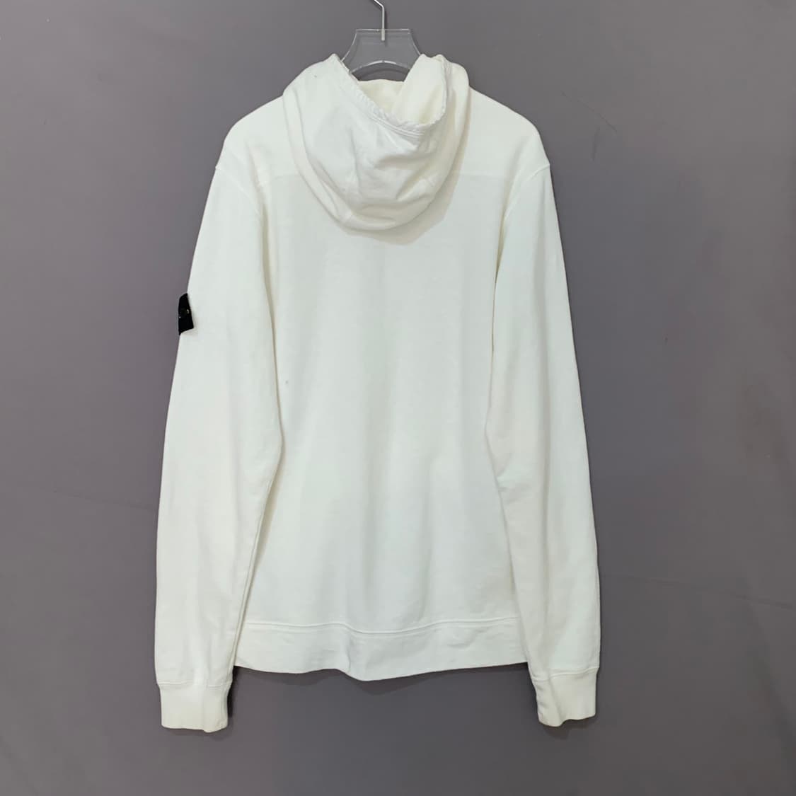 L 스톤아일랜드 와펜 패치 가먼트 다이 후드 집업 상품이미지3