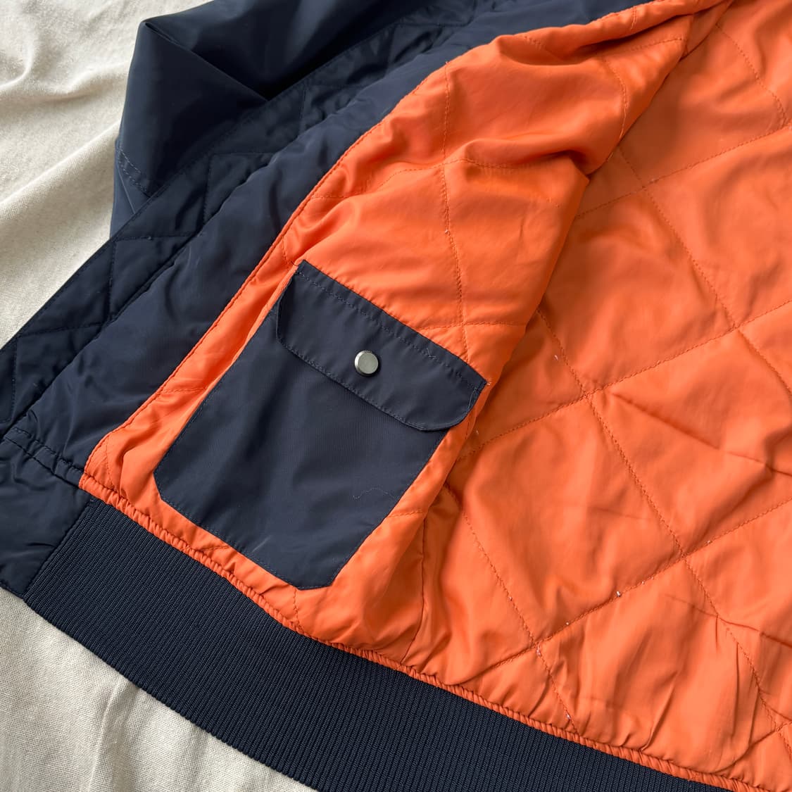 자라 나일론 네이비 봄버 L 상품이미지6