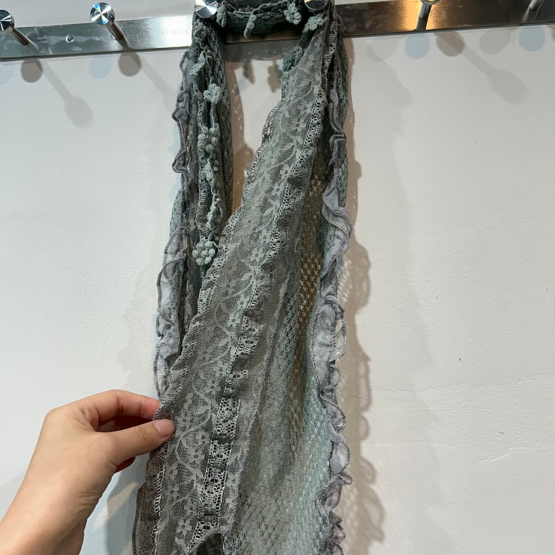 페어리 그린 크로셰 스카프 상품이미지3
