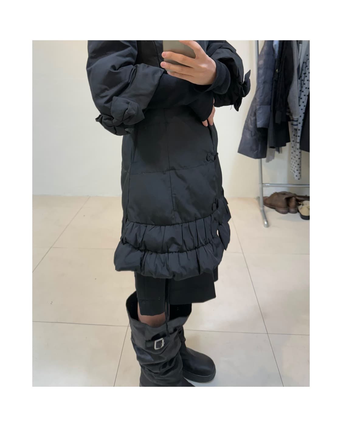 빈티지 7부 슬리브 다운 패딩 상품이미지4