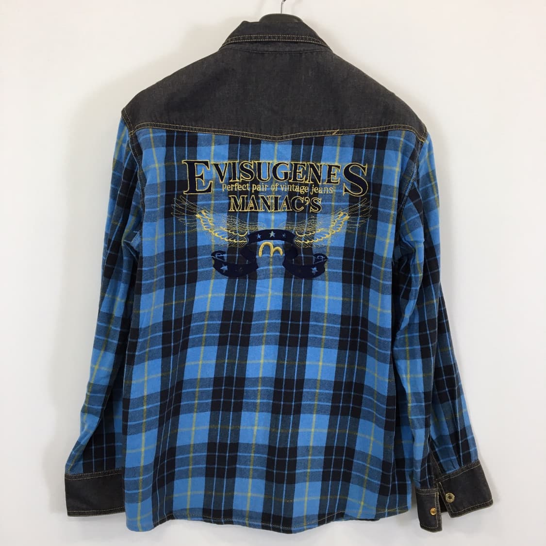 EVISU 에비수 00s 백로고셔츠 XL 스냅단추 상품이미지4