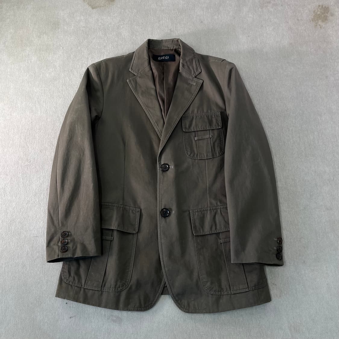 100 구찌 빈티지 포켓 코튼 블레이져 자켓 상품이미지1