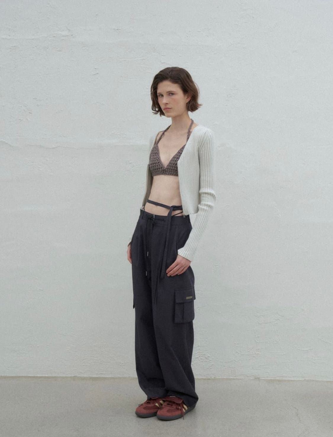 (새상품/택o) 포에토 2 String Glady pants 차콜S 상품이미지2