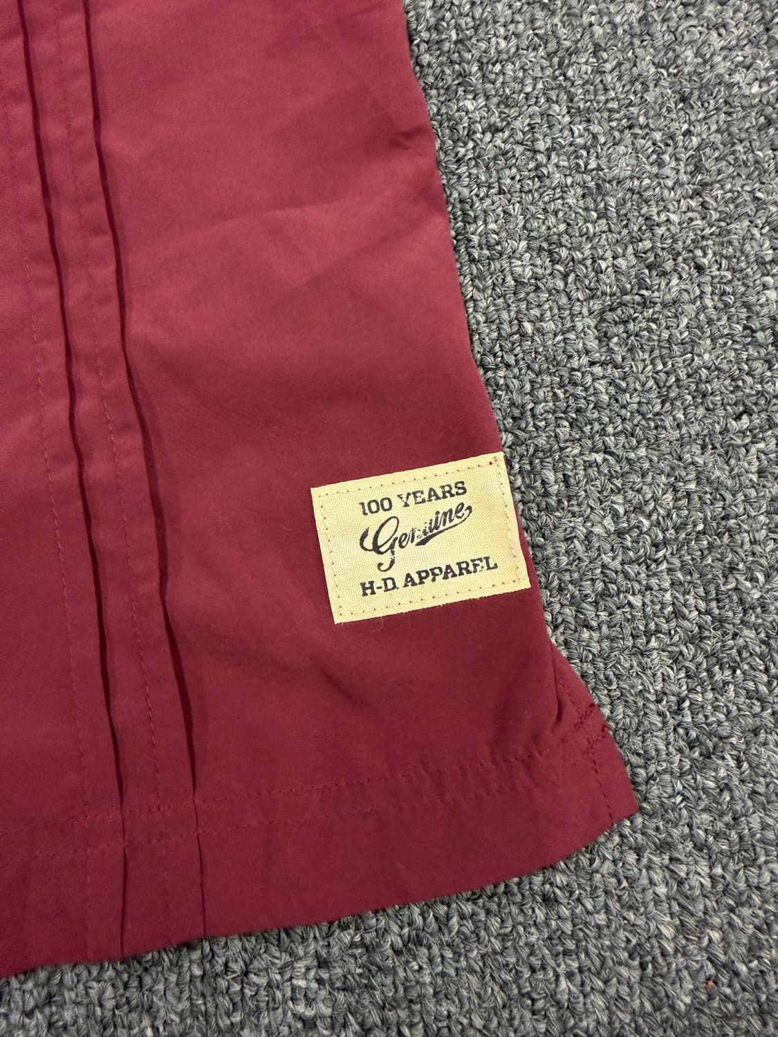 L)할리데이비슨 빈티지 자수 버건디 반팔 셔츠 상품이미지3