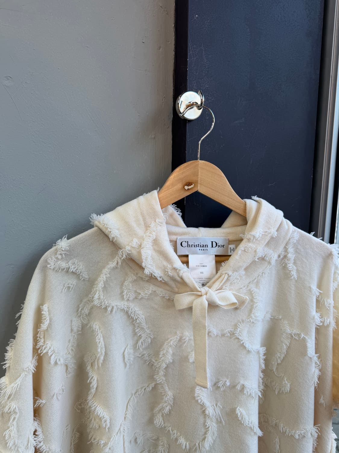 .XS/ 크리스찬 디올 캐시미어 디스 후디드 케이프 상품이미지3