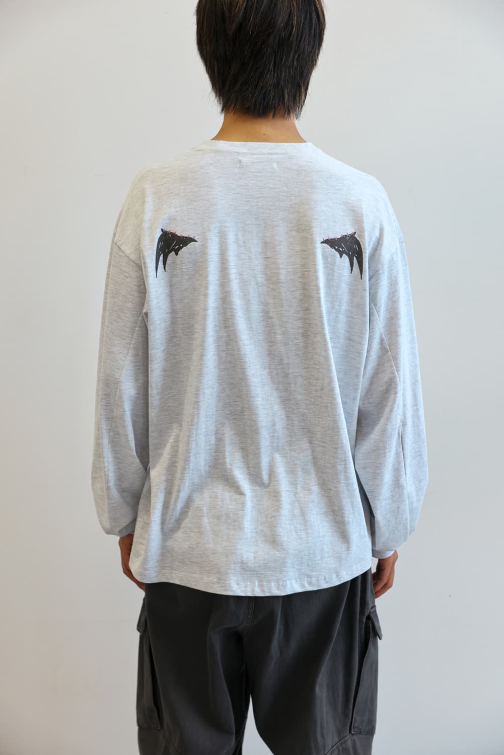 해칭룸 롱슬리브 Devil Tee 1% M.Grey, 4(L) 사이즈 상품이미지4