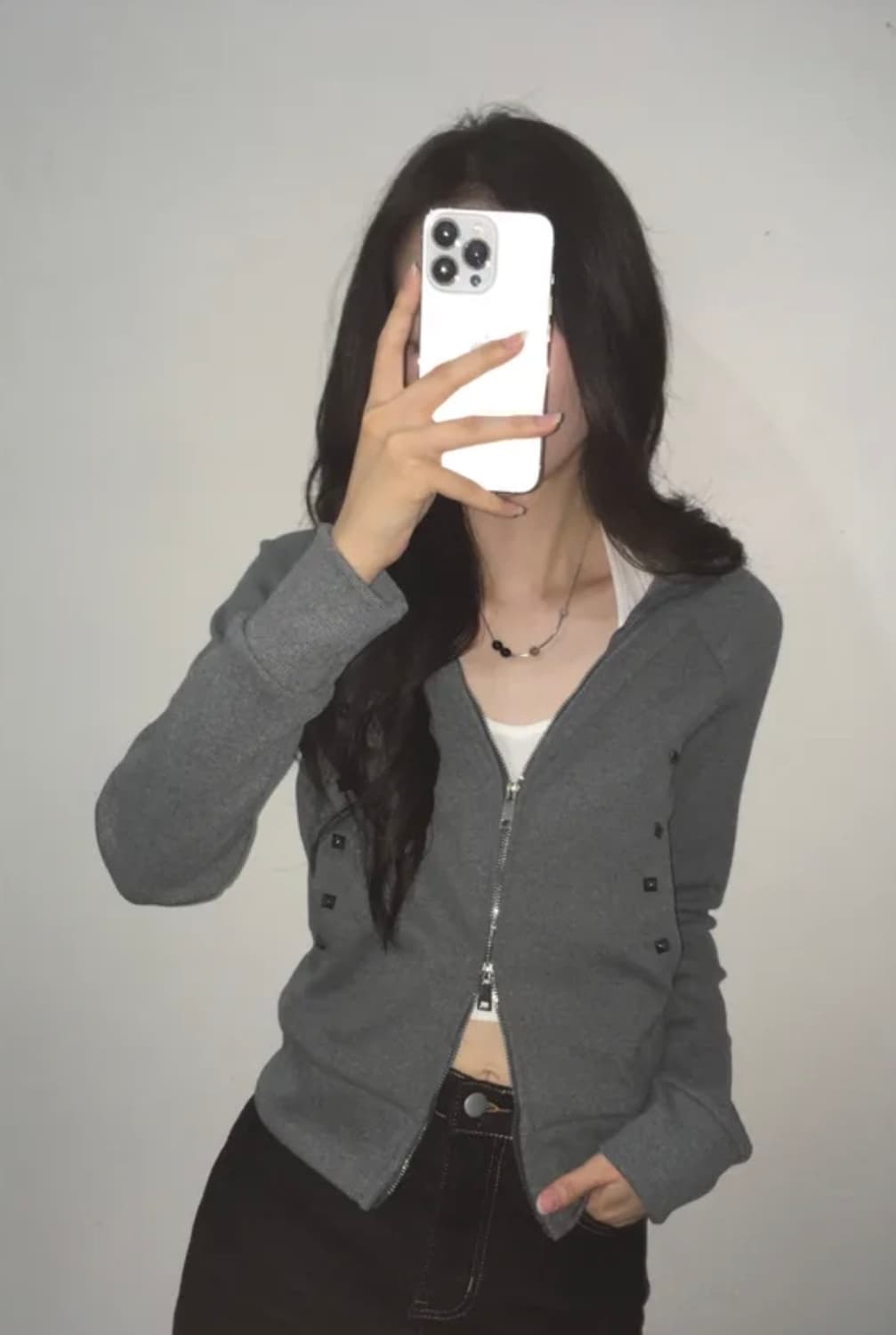 스터드 투웨이 후드집업 상품이미지2