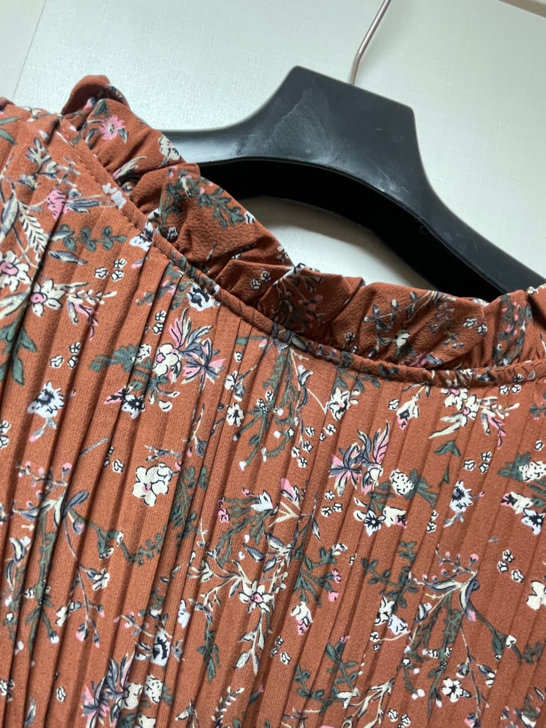 플라워 롱 플리츠 원피스 상품이미지2