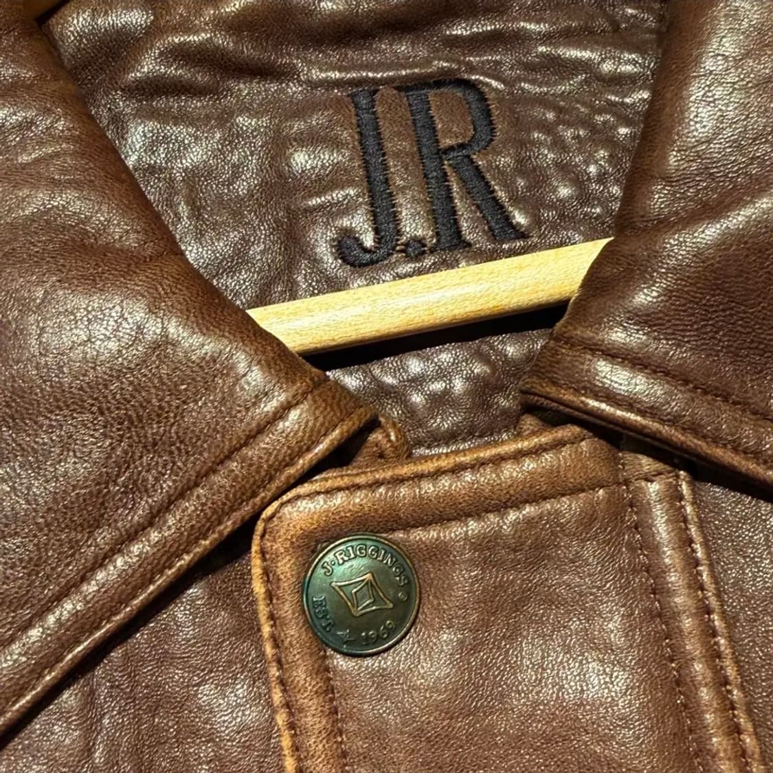 JR 빈티지 헤비 양가죽 A-2 레더 자켓 L 105 브라운 상품이미지10
