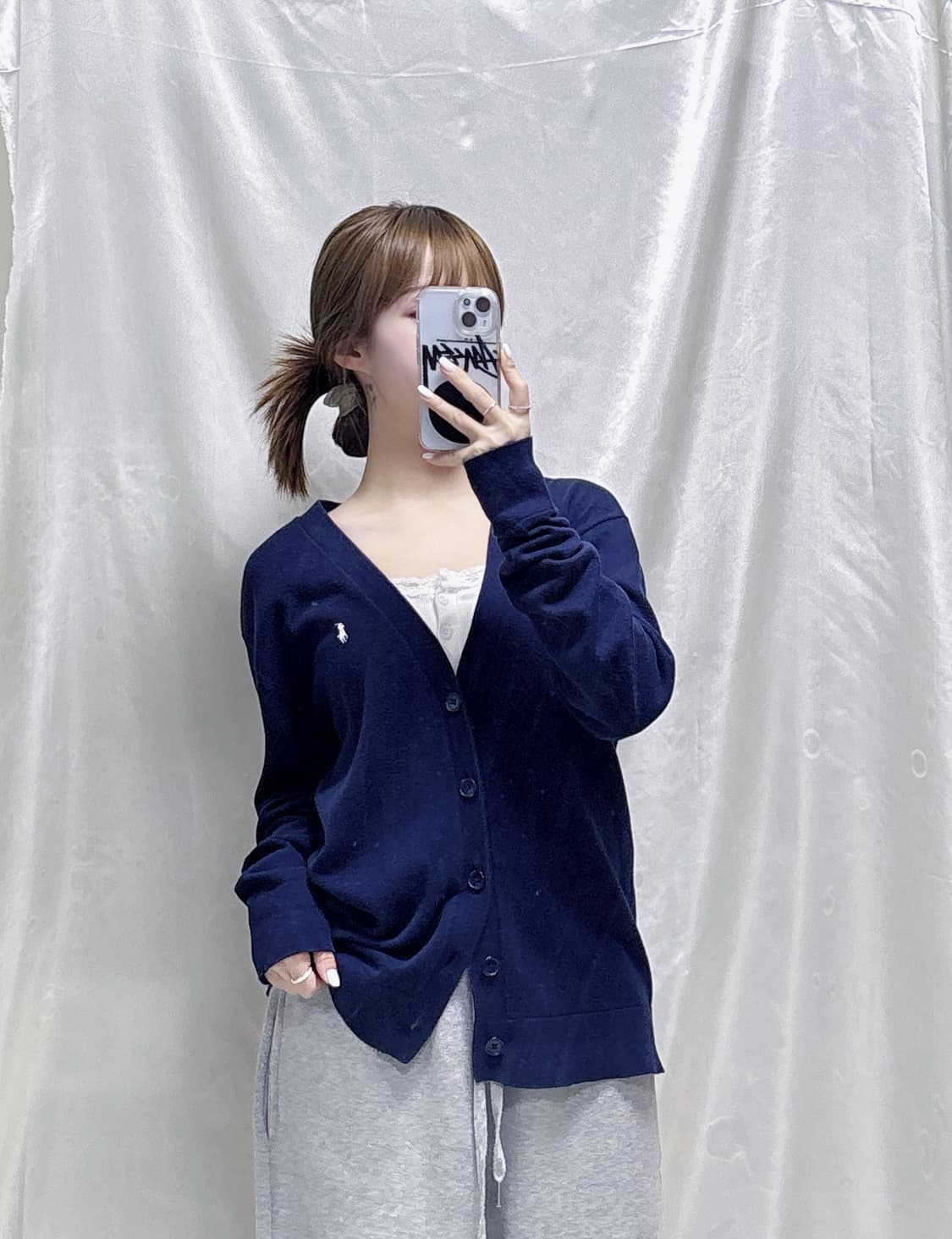 폴로 랄프로렌 네이비 화이트포니 가디건  상품이미지2
