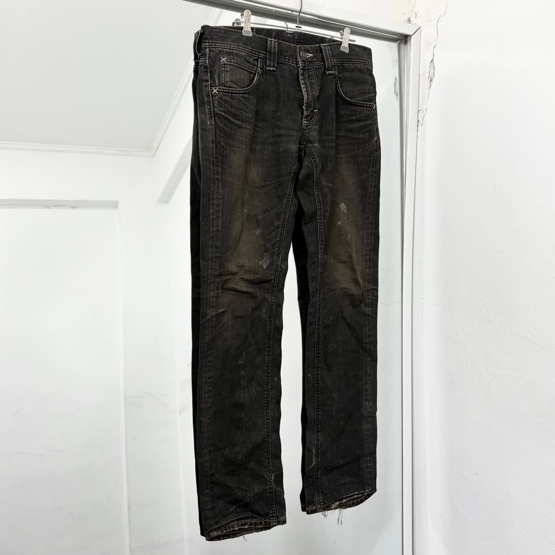 Lee 재팬 블랙라이더 흑청 데님 팬츠 상품이미지5