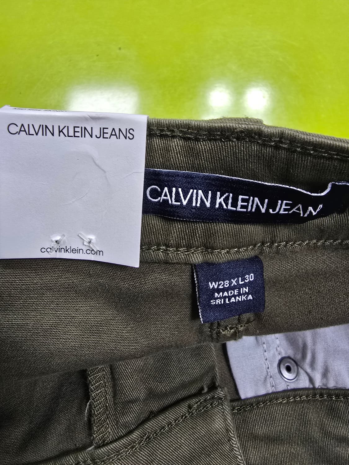 캘빈클라인 진 올리브색 여성 바지 (1342) 상품이미지5