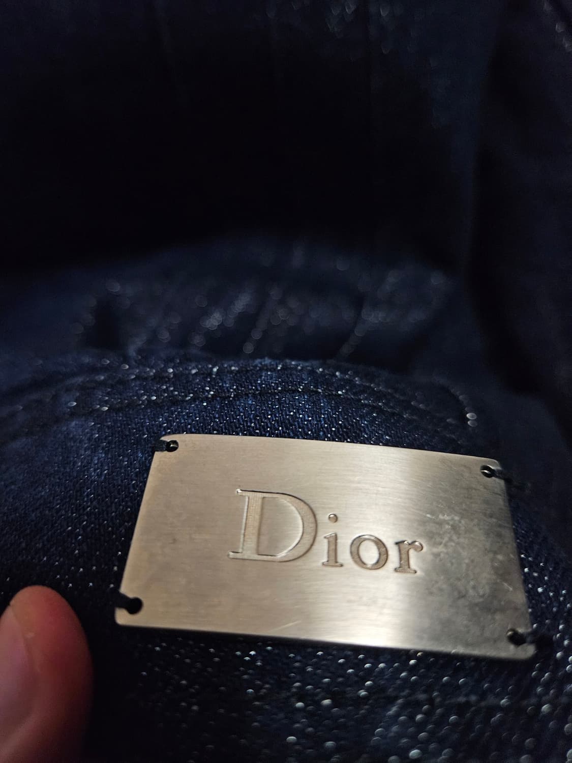 38사이즈) 크리스찬 디올 Dior 메탈릭 펄 데님 자켓 청자켓 상품이미지3