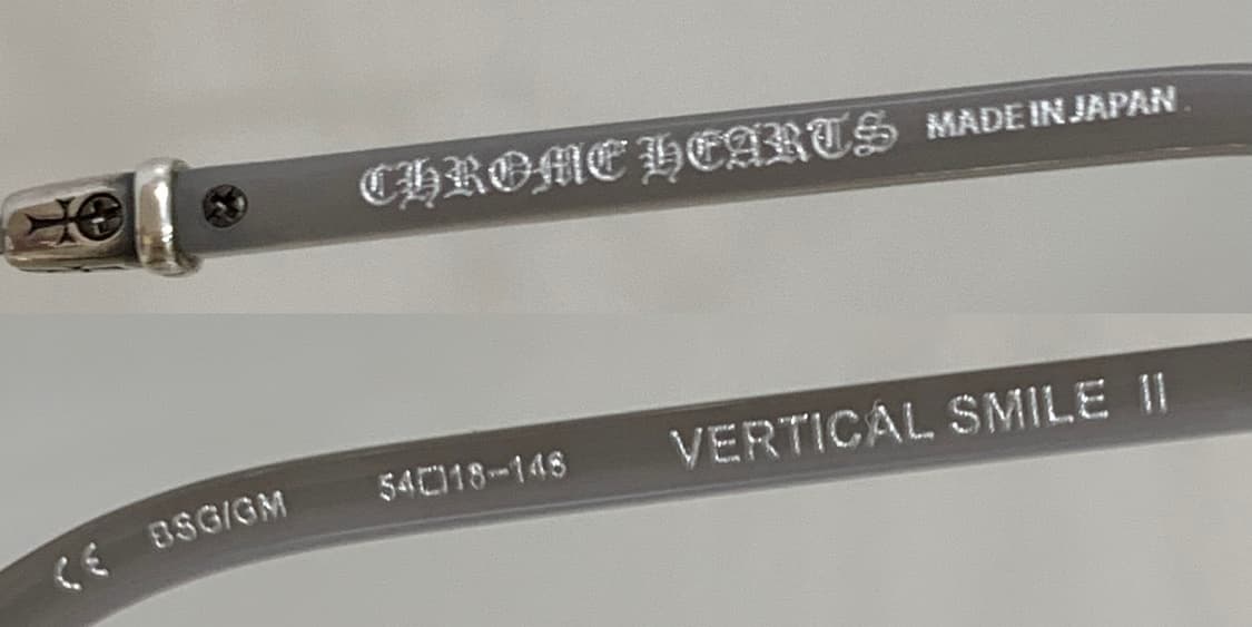 크롬하츠 버티컬스마일2 배틀쉽 건메탈 그레이 안경 [BSG/GM] 상품이미지8