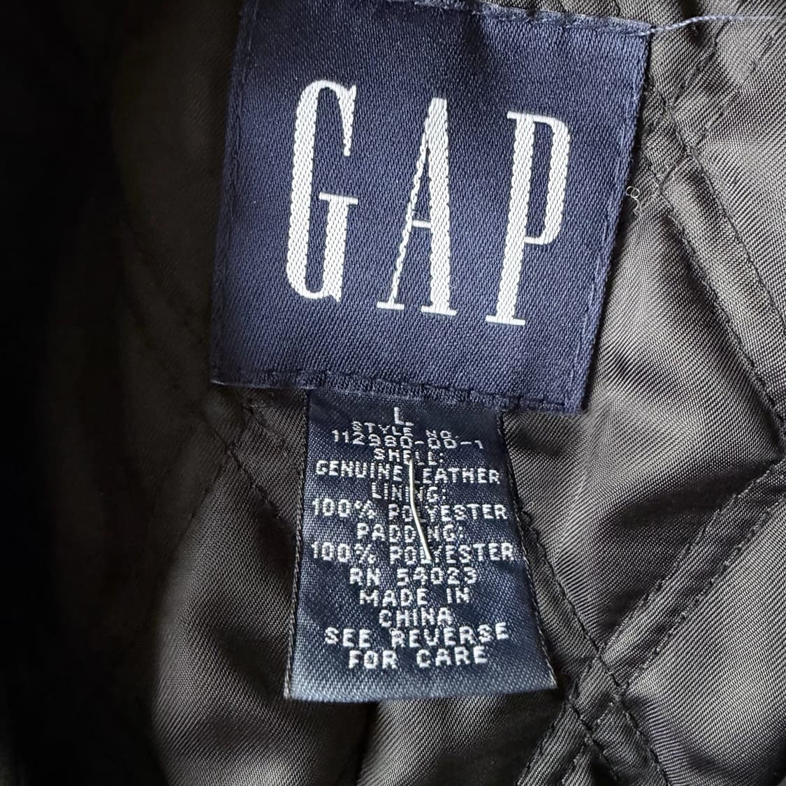 올드 갭 빈티지 레더 피코트 상품이미지3