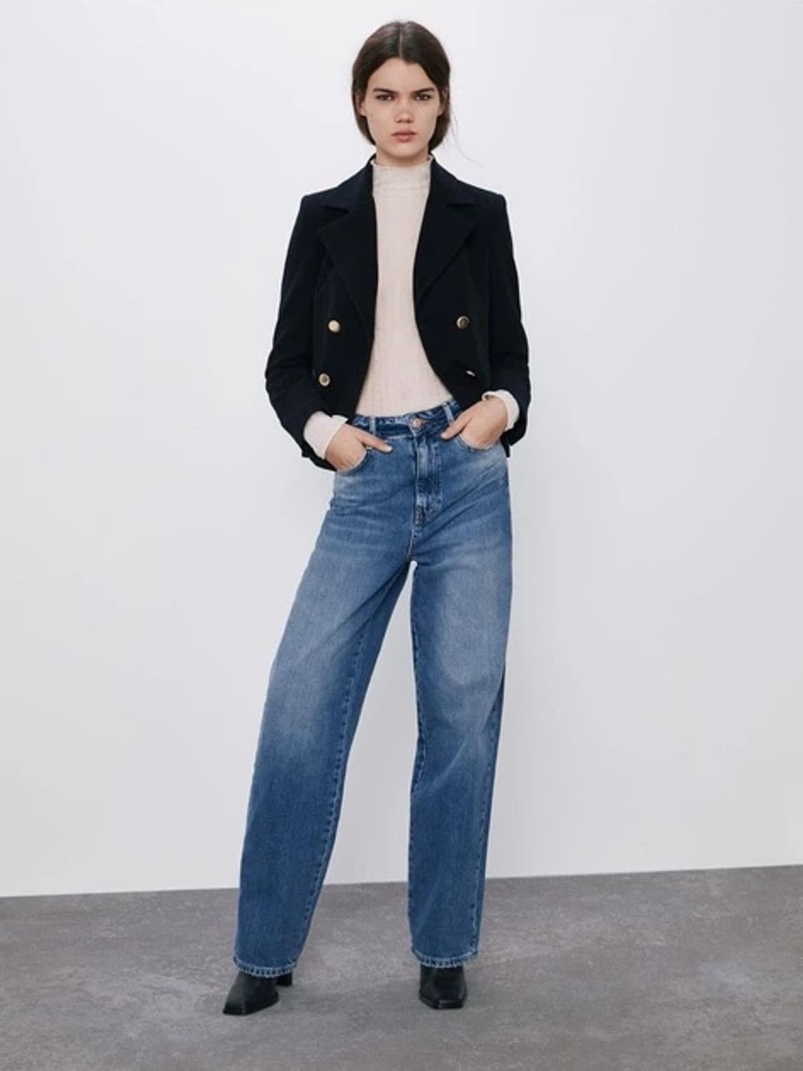 자라 블랙 금장 버튼 자켓 상품이미지2