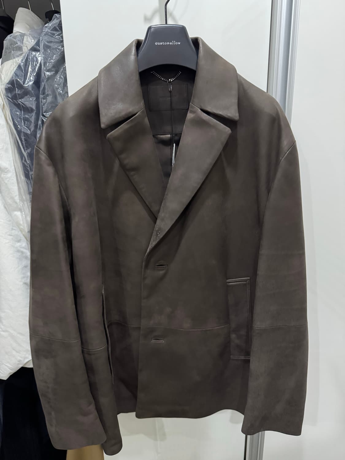 커스텀멜로우 브라운 레더 자켓 M사이즈 상품이미지4