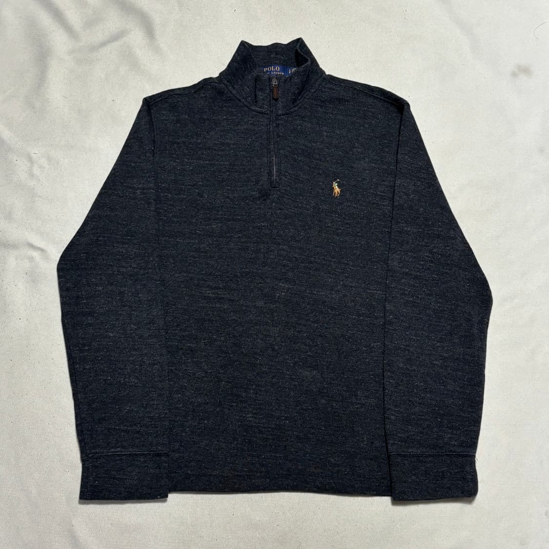 S 폴로랄프로렌 멀티 포니 코튼 챠콜 반집업 니트 상품이미지2