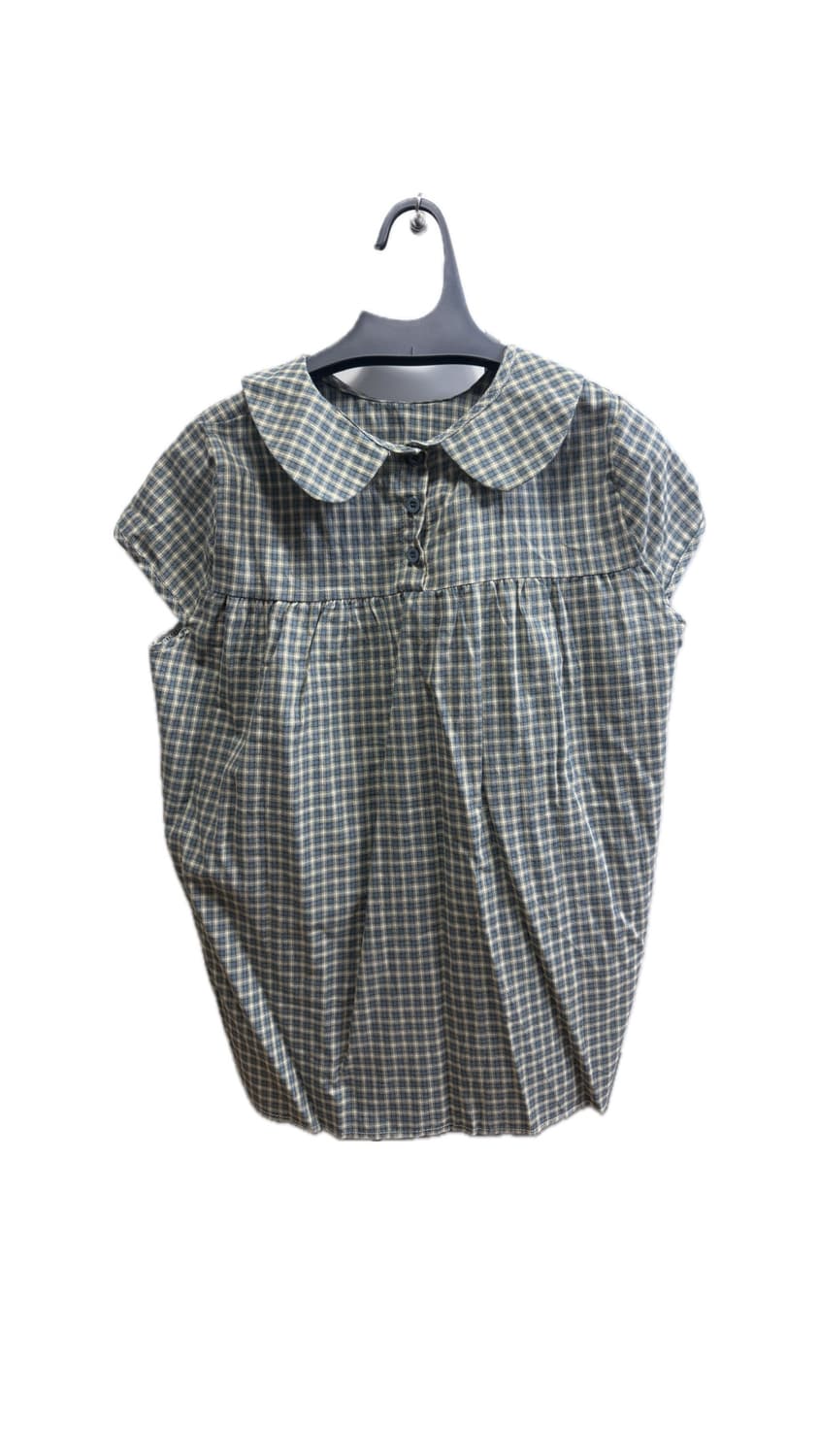 모리걸 체크 민소매 남방 블라우스 상품이미지1