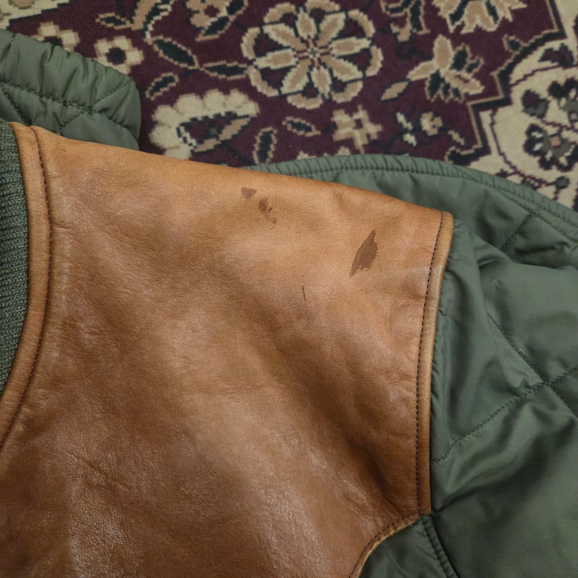 더블알엘 레더요크 맥브리이드 퀼팅 자켓 m 상품이미지9