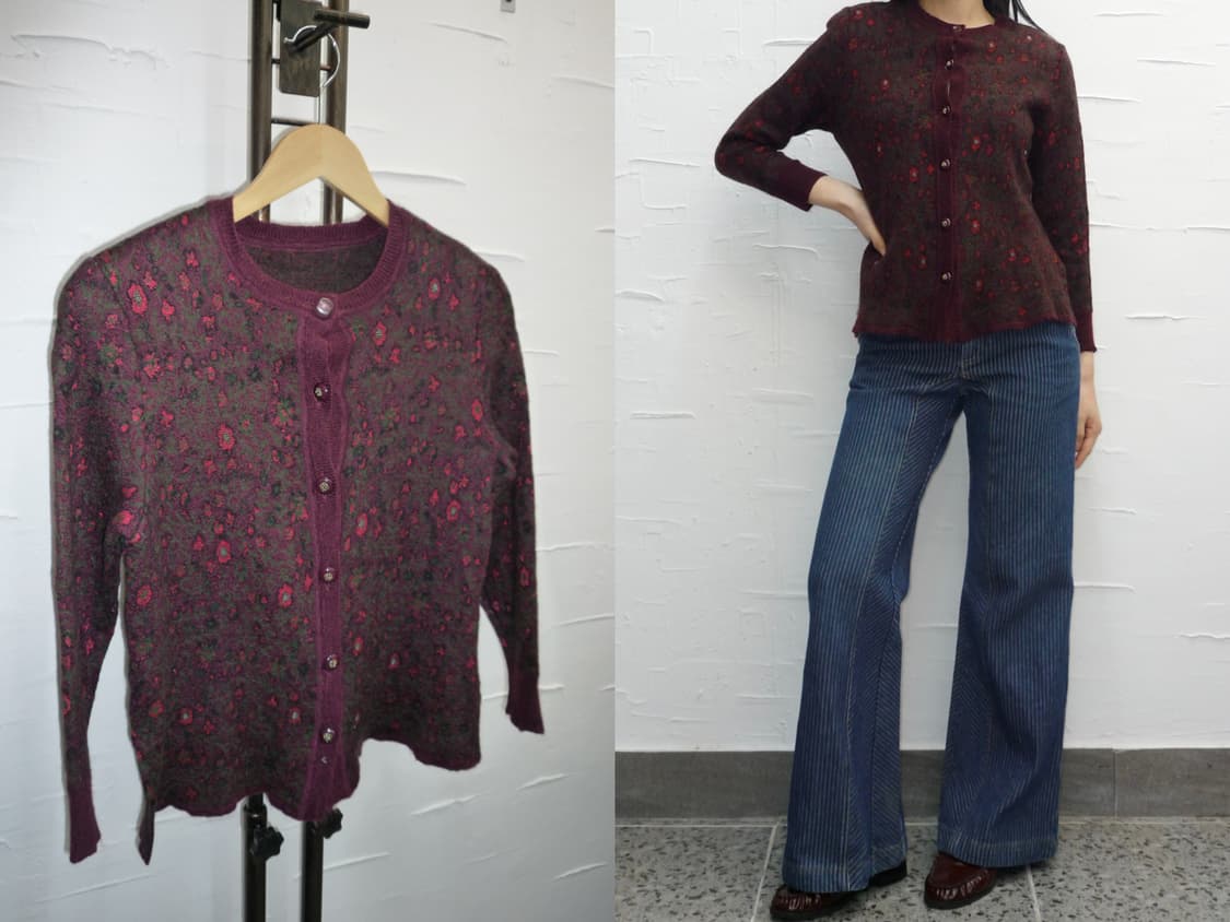 Beads flower cardigan 상품이미지1