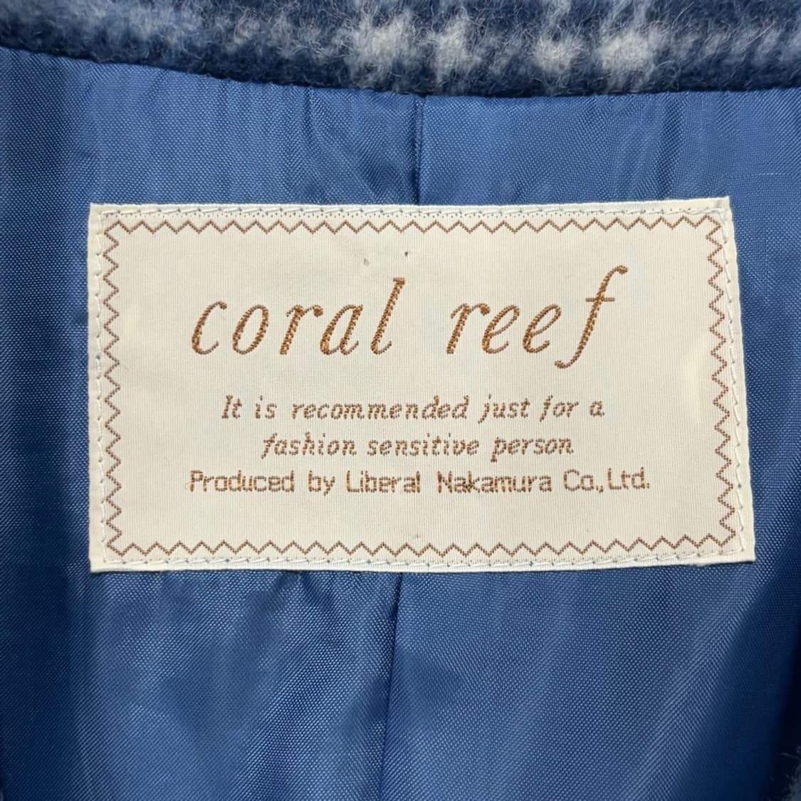 Coral Reef 체크 울블렌드 피코트 v4642 상품이미지7