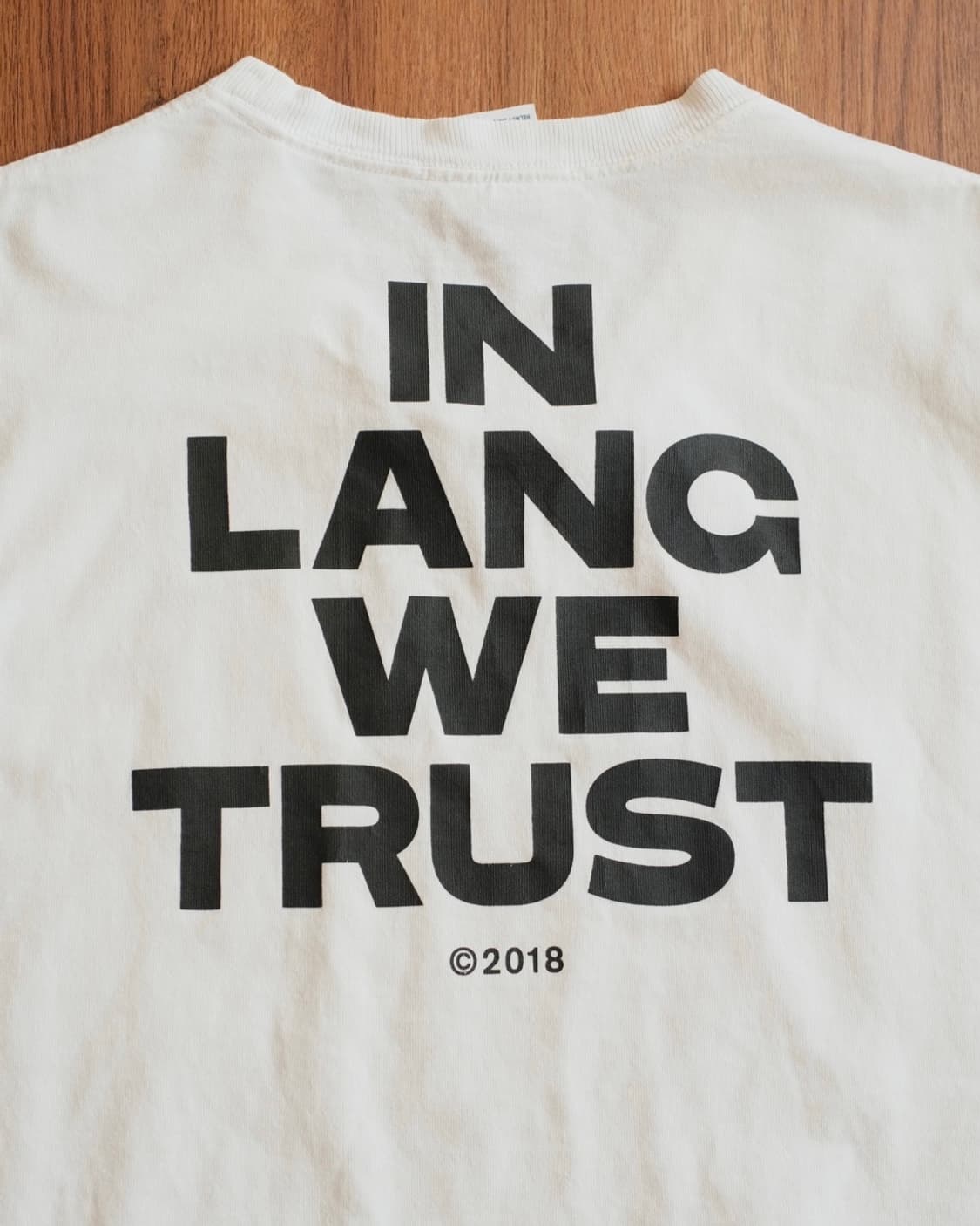 헬무트랭 18SS In Lang We Trust 티셔츠 상품이미지4