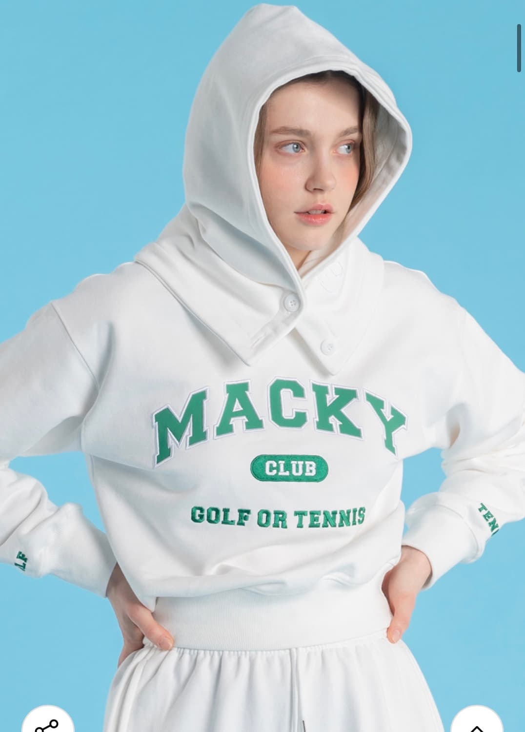 -ˋˏ 맥키 선셋 스웻 바라클라바 화이트 ˎˊ- 상품이미지2