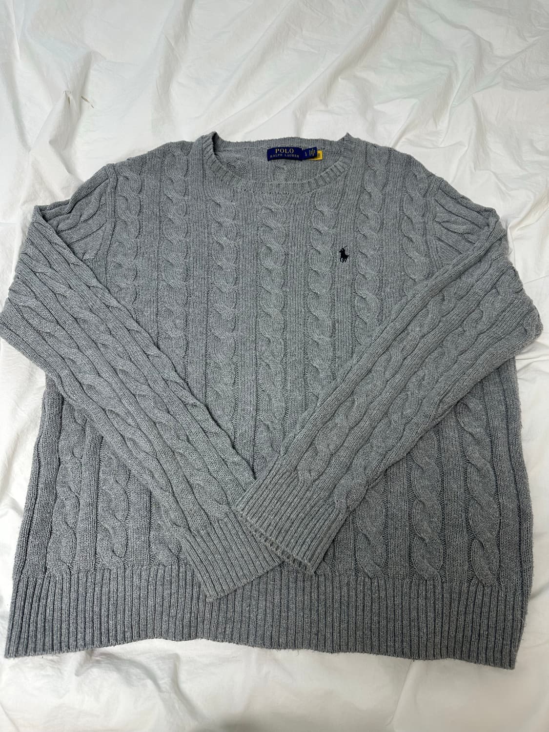 L) 폴로 꽈배기 케이블 니트 팝니다 상품이미지1