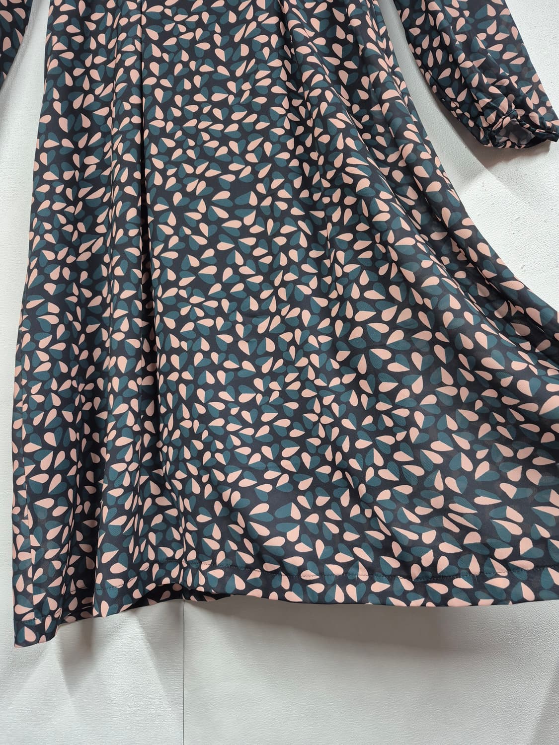 그린 페턴 쉬폰 원피스 상품이미지5