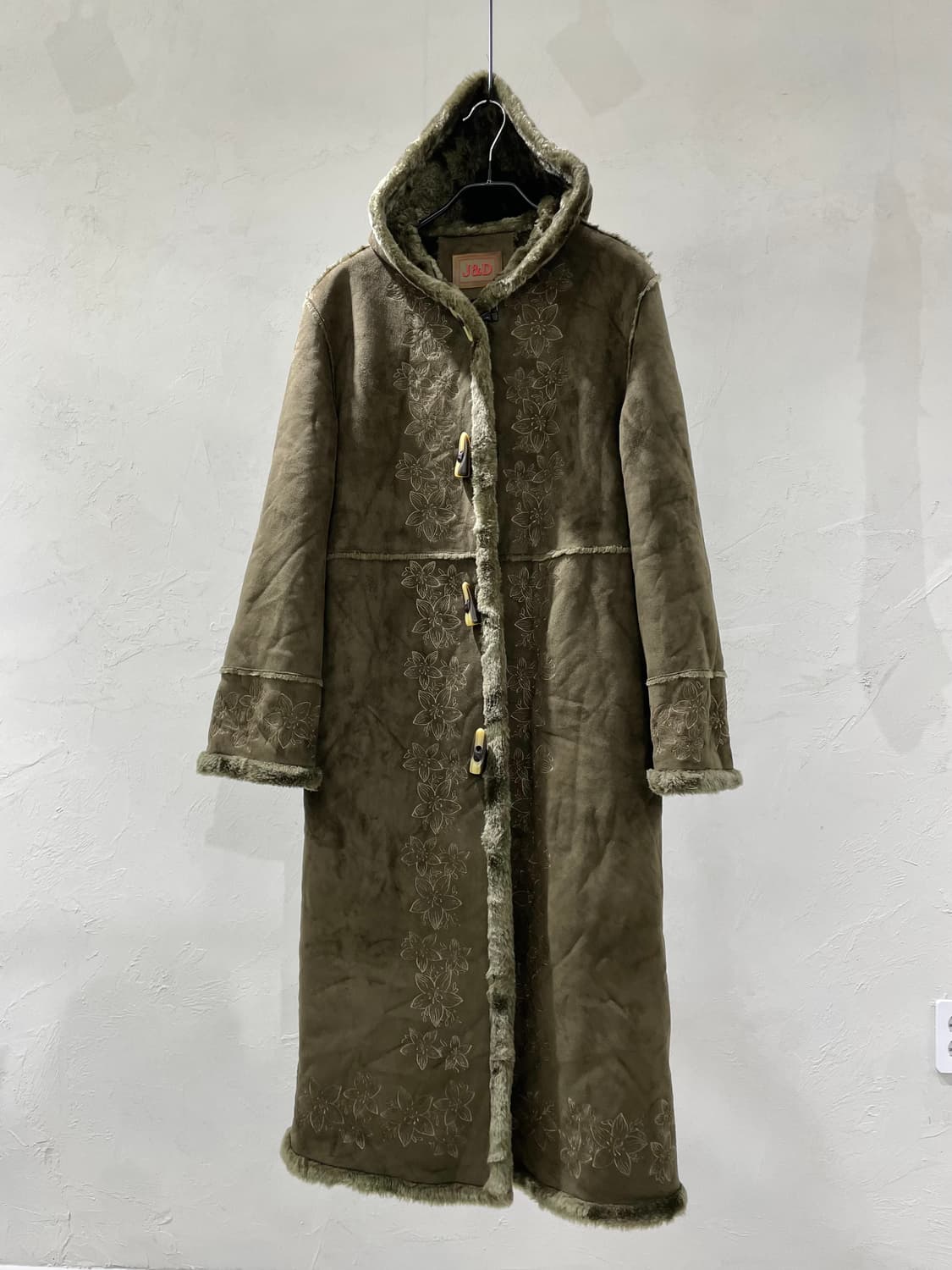 빈티지 무톤 더플 코트 상품이미지1