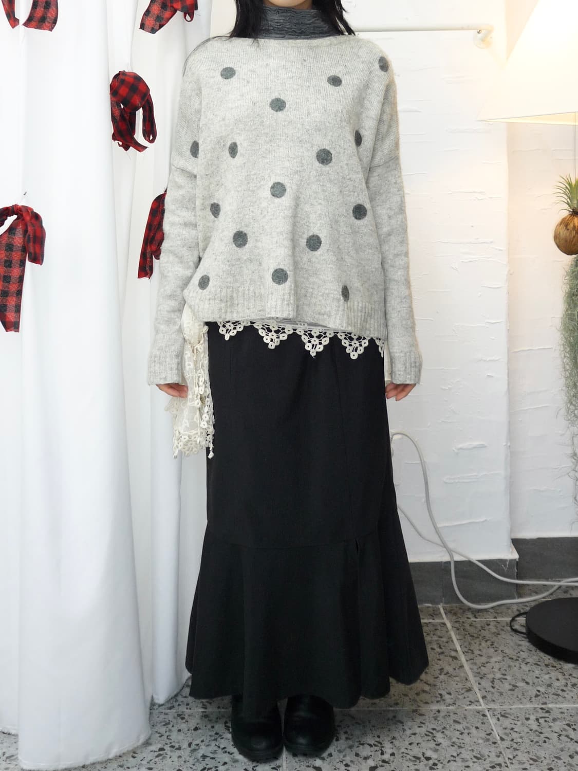 Charcoal mermaid skirt 상품이미지2