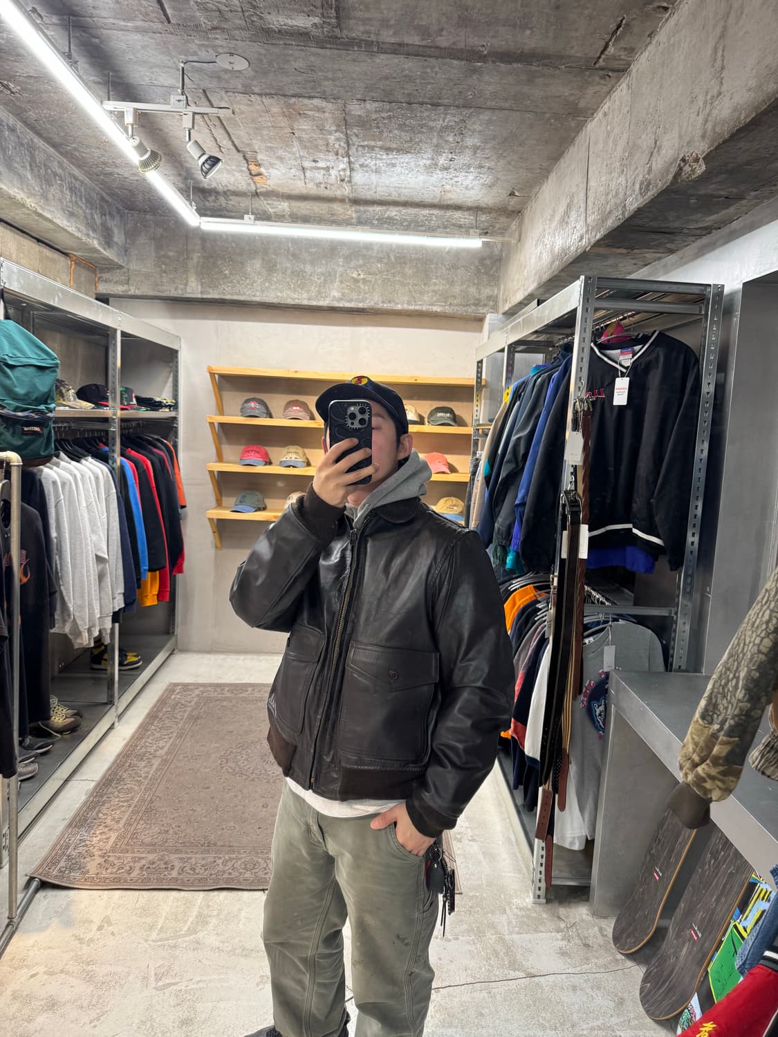 90s 샌디에고 레더 팩토리 플라이트 자켓 상품이미지2