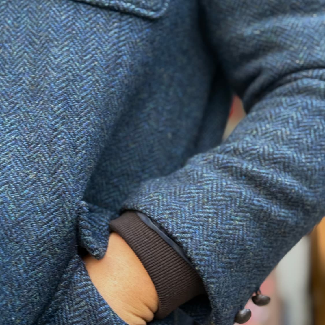 Prankish Flandre 헤링본 트위드 울 자켓 M 상품이미지10