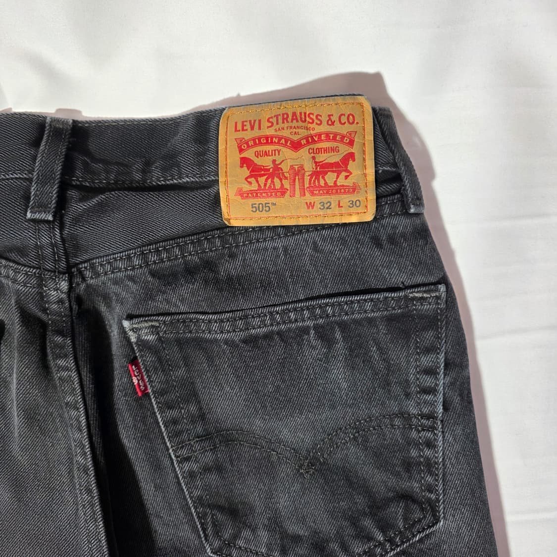 [W32L30]리바이스 505 블랙 데님 팬츠 상품이미지6