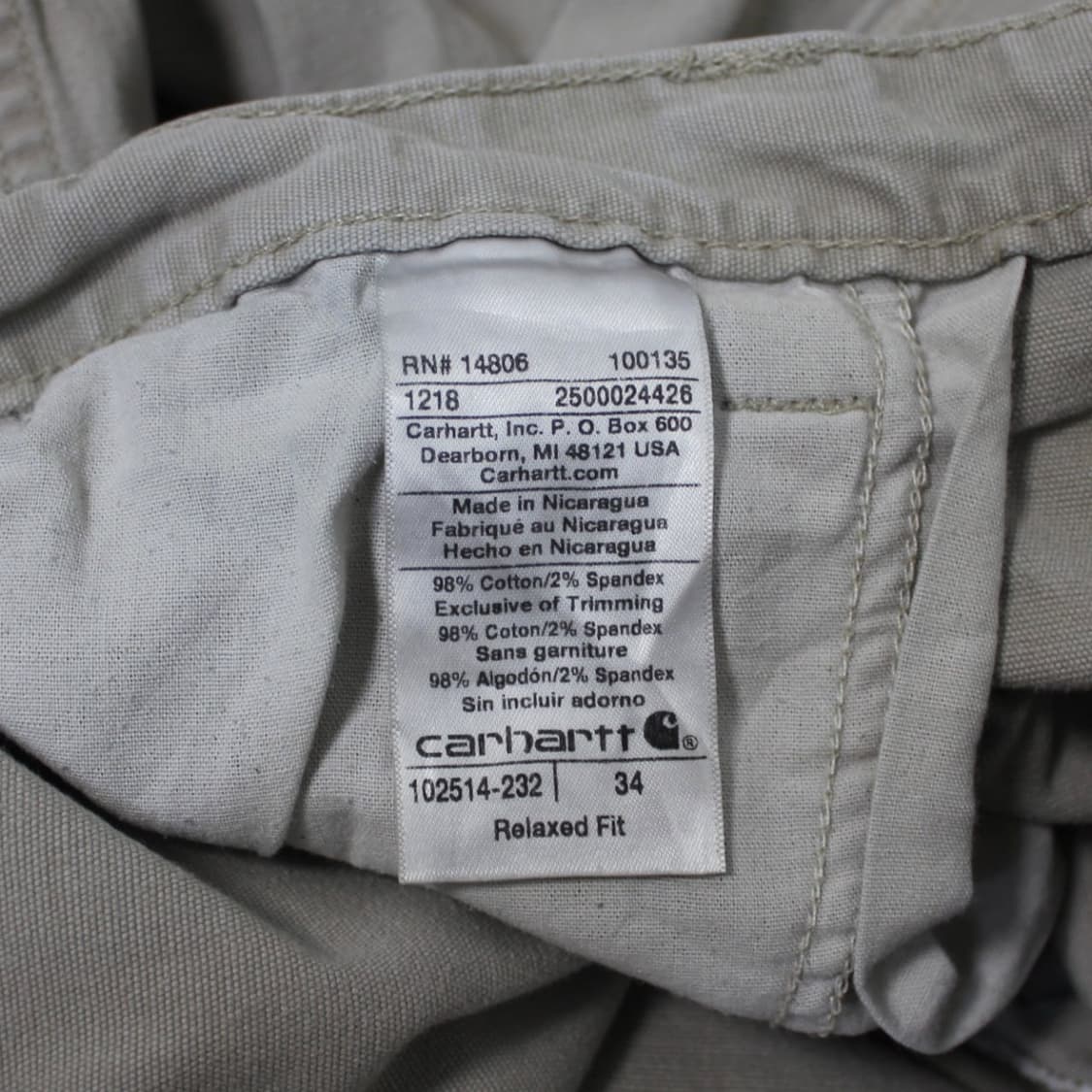 Carhartt 칼하트 아이보리 팬츠  상품이미지7