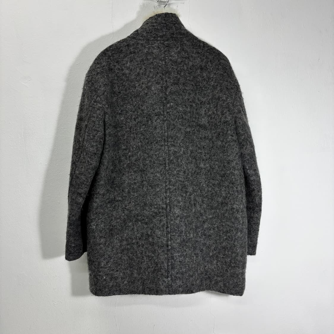 우먼FREE LEWITT 르윗 그레이 양모피 퍼 숏 울코트 상품이미지4