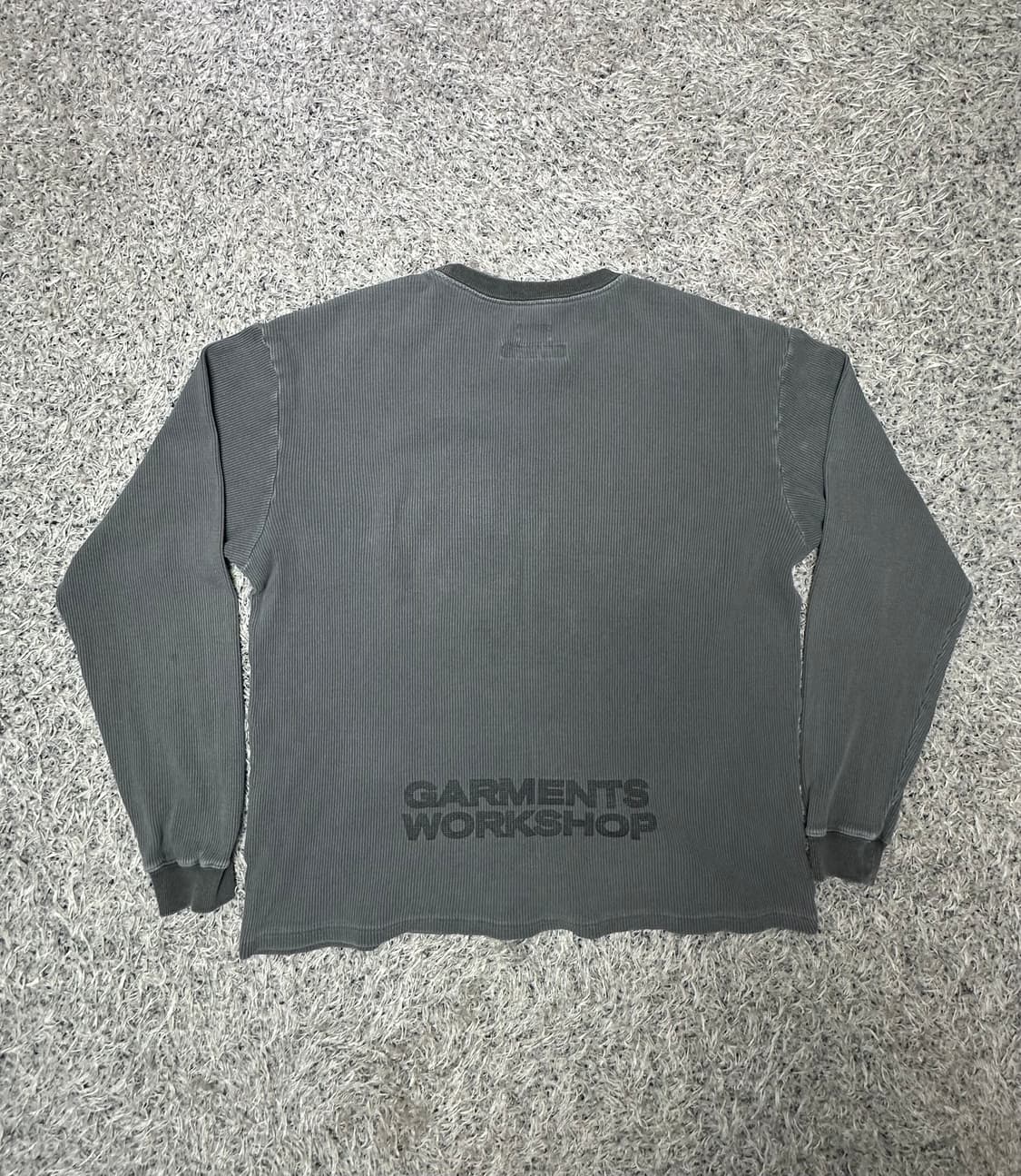 폴리테루 X 노매뉴얼 오버다이드 롱슬리브 카키그레이 상품이미지2