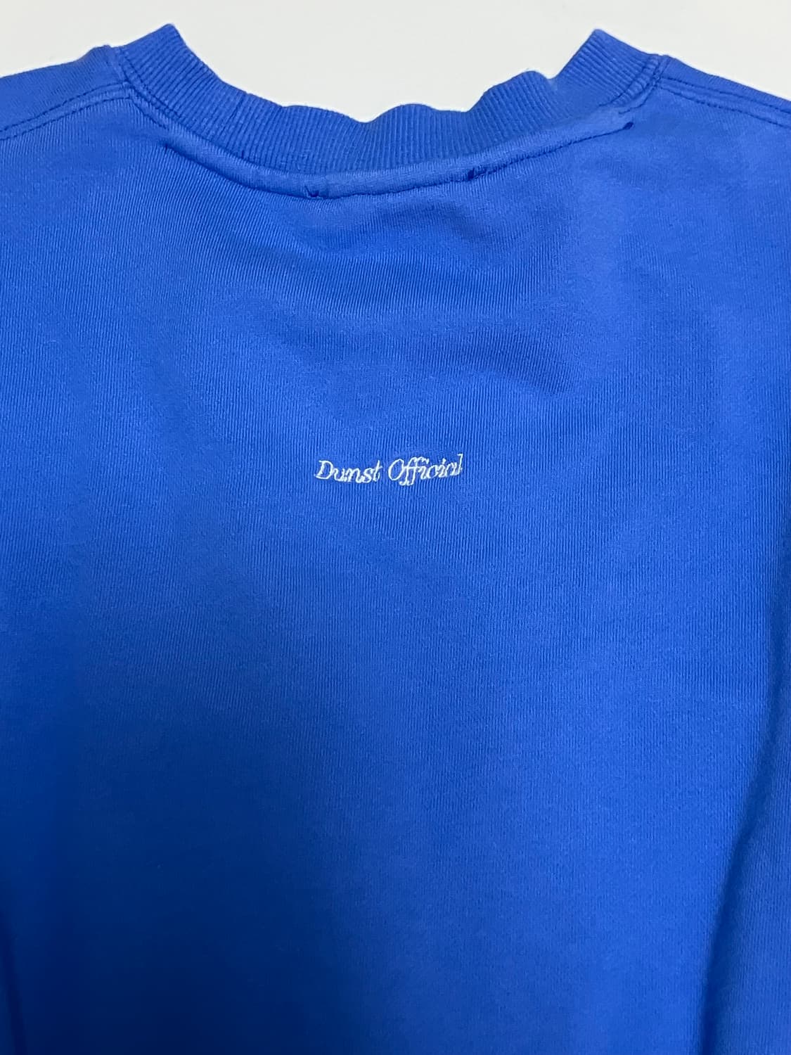 던스트 아카데미 크롭 프렌치테리 맨투맨 블루 M 상품이미지5