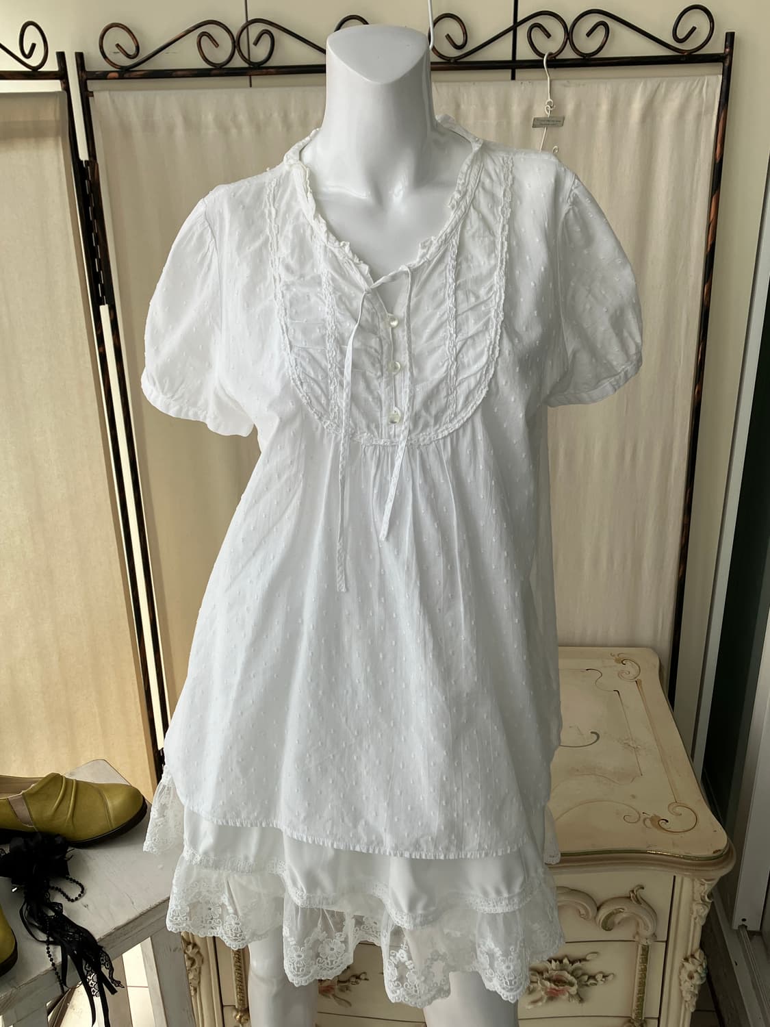 mori pompom lace shirring blouse 상품이미지1