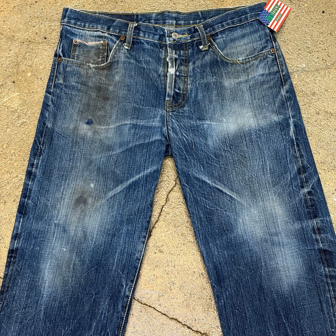 90s Made in USA 미국 빈티지 리바이스 501 셀비지 청바지 상품이미지2