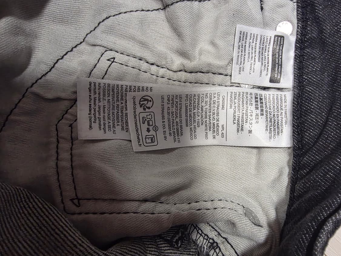 리바이스517 흑청 W32 L30 상품이미지4