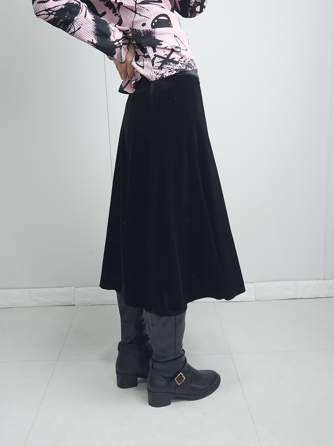벨벳 스커트 상품이미지3